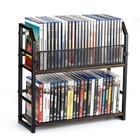 2-tier Dvd Storage Rack  Dvd Holder Organizer Shelf  Space Saving Media