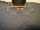 Vintage Round Wire  Rim Eye Glasses Silver Type Frame With Case