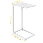 C-shaped Sofa Side Table  Coffee Table With Metal Frame For Living Room Bedroom