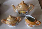 Vintage Japan Peach Lustre Complete 24 Piece Miniature Tea Set