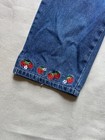 Vintage Strawberry Denim Jeans Embroidered 4t Youth Kids Baby Toddler
