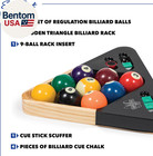 Masterton Billiard Ball Set - Full Set Tournament Spec Resin Billiard Balls - Wo