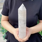 2 33lb Natural Black Tourmaline Quartz Crystal Point Wand Healing G5853
