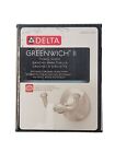 Delta Greenwich Ii Double Towel Multi-purpose Robe Hook Brushed Nickel Gre35-bn
