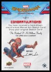 2017 Ud Spider-man  Homecoming Marvel Sketch By Lydi Li Tubillara Hellcat 1 1