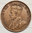 1912 Canada One Cent Coin - Canadian Penny - 1c - Free Shipping