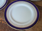 Lot Of 4 Royal Worcester Fine Bone China Regency Blue 10 7 8  Dinner Plates