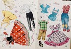 Vintage Lowe  2761 Sister Dolls Paper Dolls 1964 Uncut excellent  W  Hair-do s