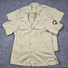 Vintage Us Army Military Shirt Mens Medium Khaki Twill Short Sleeve Lot Of 2