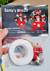 Leewards Santa s Wreath Makes 2 Claus Vtg Sequin Bead Christmas Ornament Kit Nos