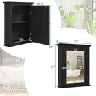 Bathroom Medicine Cabinet With Mirror  Wall-mounted Storage Cabinet Organizer