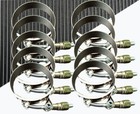 2   2 25   2 5   3  4   Inch Turbo Hose Coupler T-bolt Clamps Stainless Steel