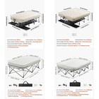 Air Mattress With Frame   Pump 1   2 Person Bed Blow Up Cot Camping 300   600lbs