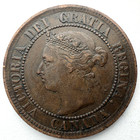 1886 Canadian Large Cent Nice Brown Color Sharp Details Queen Victoria