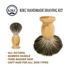 Kikc Hand Crafted Pure Badger Shaving Brush For Wet Shave  Bamboo badger Hair