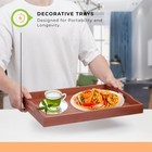 Prosumers Choice Wooden Tray - Dark Wood Serving Trays With Handles - Nesting   