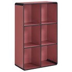 Kings Brand Furniture 6-cubed Bookcase Storage Organizer Bookshelf  Red