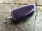 Cosmic Karma Balance Spell Success Luck Spirit Energy Pendant Blue Goldstone
