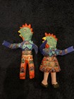 Mexico Folk Art Wood Carving Hand Painted Ventura Fabian Oaxaca Dancing Chickens
