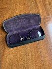 Old Glasses In Case Rare Antique vintage Nose Pinch Pince Nez Gold Filled Broke