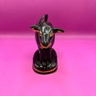 Vintage Black Cow Creamer Pitcher Folk Art Pottery Hand Painted