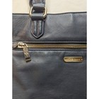 Cole Haan Blue Structured Tote Bag With Gold Hardware