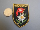 Vintage Travel Souvenir Embroidered Patch  Switzerland Eidelweiss flag