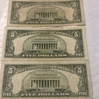  3  Billetes De 5  D  lares   2 De 1963 1 De 1934