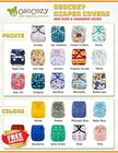 Osocozy Newborn Reusable Cloth Diaper Covers - Adjustable Snap Fit And Double   