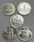 1939 2  1949 1958 1967 Canada 1 Dollar Silver Coins Lot Of 5