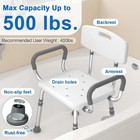 Homland Shower Chair For Inside Shower With Arms And Back  500 Lbs Heavy Duty Sh