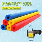 12 Pack Jumbo Pool Noodles Bulk  Foam Swim Noodles Hollow Bright Foam Tube Po   