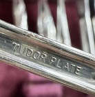 Antique Tudor Plated Oneida Community Silverware 35 Piece Set In Box