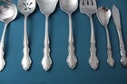 7pc Serving Tablespoon Pierced Casserole Fork Ladle Oneida Dover Stainless Cube