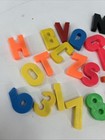 Vintage Plastic Letters   Numbers Magnetic Lot Of 33 Pieces Assorted Magnets
