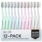 12-pack Soft medium Bristle Toothbrush Set For Sensitive Gums - Travel Cases  Co