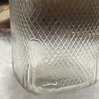 Antique 1930s Coffee Old Waffle Glass Jar With Original Lid Kitchen Canister