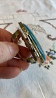 Green Blue Purple Vintage Lipstick Holder And Mirror