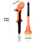 10 Degree Plastic With Rubber Cushion Top Golf Tees Tapered Base Less Friction