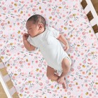 Lambs   Ivy Little Garden 100  Cotton Pink Floral Fitted Crib toddler Sheet