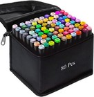 80 Colors Markers Graphic Drawing Painting Alcohol Art Dual Tip Sketch Pens Kit