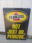 Pennzoil Sign Metal Double Sided Sign No Just Oil Pennzoil Sign 36x24