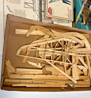 Vintage Lot Of Model Kit Airplane Crane Balsa Parts Of All Kinds Used   Unuse