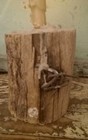Antique Primitive Wooden Make Do Lighting Candle Holder Ooak Early Metal Wire