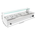 Electric Bain Marie Buffet Server 6 Pans 1200w Commercial Countertop Food Warmer