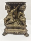 Vintage Brass Claw Foot Cherub Table Lamp Light Base