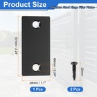 2 24  X 1 1  Door Edge Hole Filler Plate With 20mm Screws Black