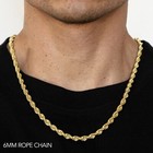 10k Yellow Gold 6mm Rope Chain D cut Necklace Size 16 -30  Hollow