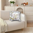 Pillow Covers18x18 Set Of 2  Flower Cotton Embroidered Decorative Square Pill   