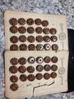 Vtg Super Ivory Vegetable Ivory Buttons 2 Cards Lot Brown Starburst Eco